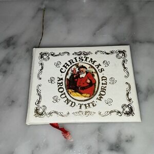 Vintage 1980 Kurt Adler Christmas Around the World Miniature Book Ornament CL37